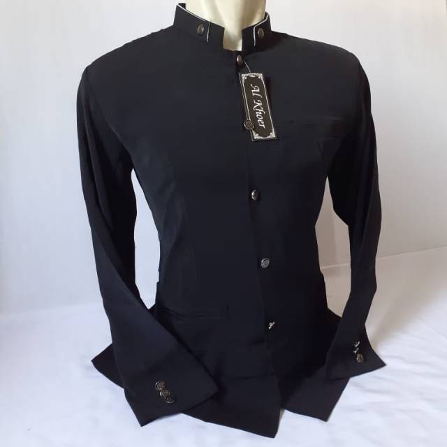 JASKO HITAM POLOS BAHAN TEBAL ADEM BAJU MUSLIM DEWASA