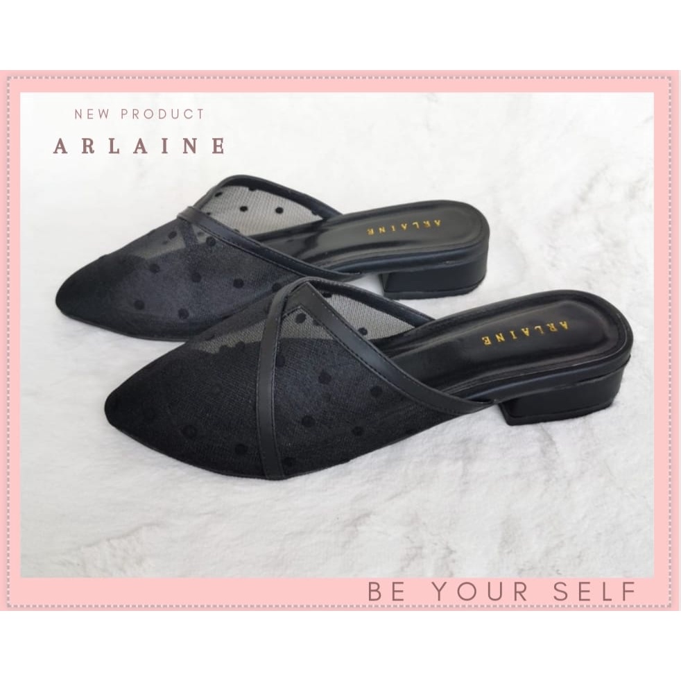 Arlaine - Nancy Sandal Heels Brukat Polkadot