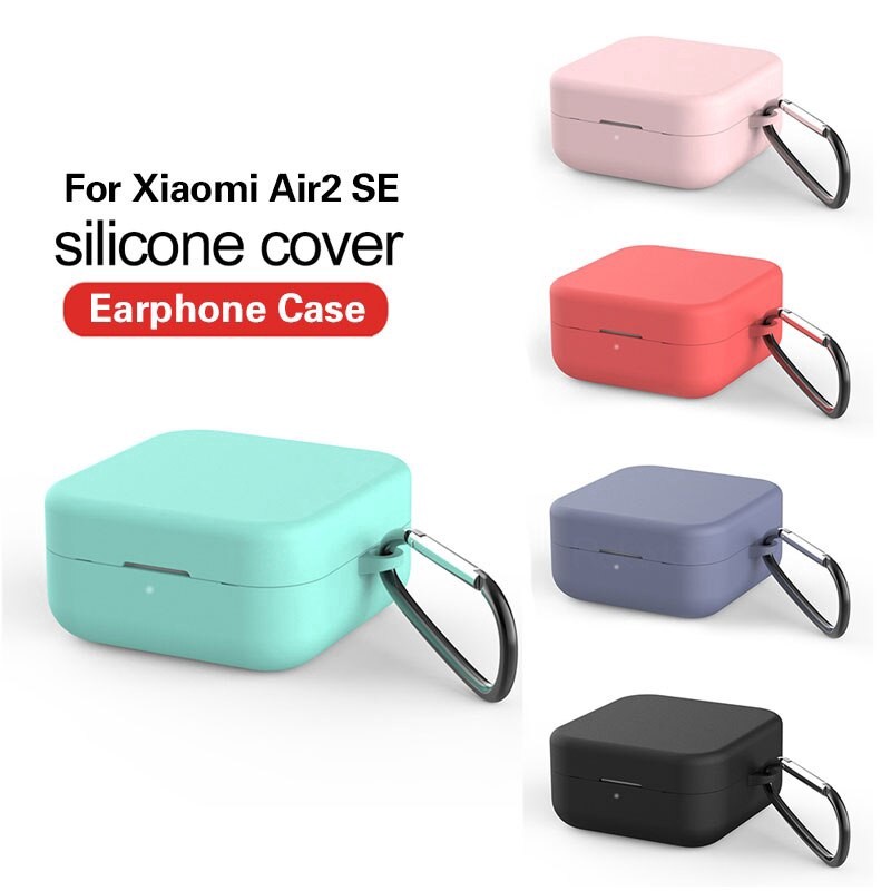 Soft Case Silikon TWS Xiaomi Mi True Wireless Earphones 2 Basic ( Xiaomi Air 2 Se ) + carabiner