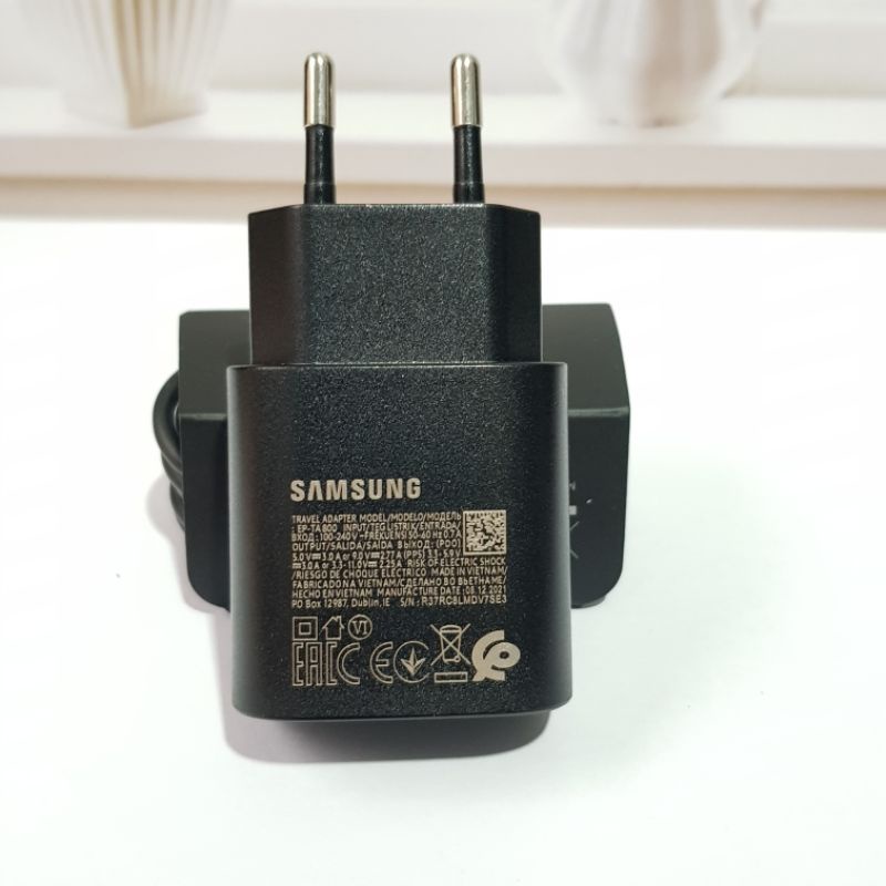 Charger Samsung 25 Watt Fast Charging Type C A33 A53 A73 5g Original