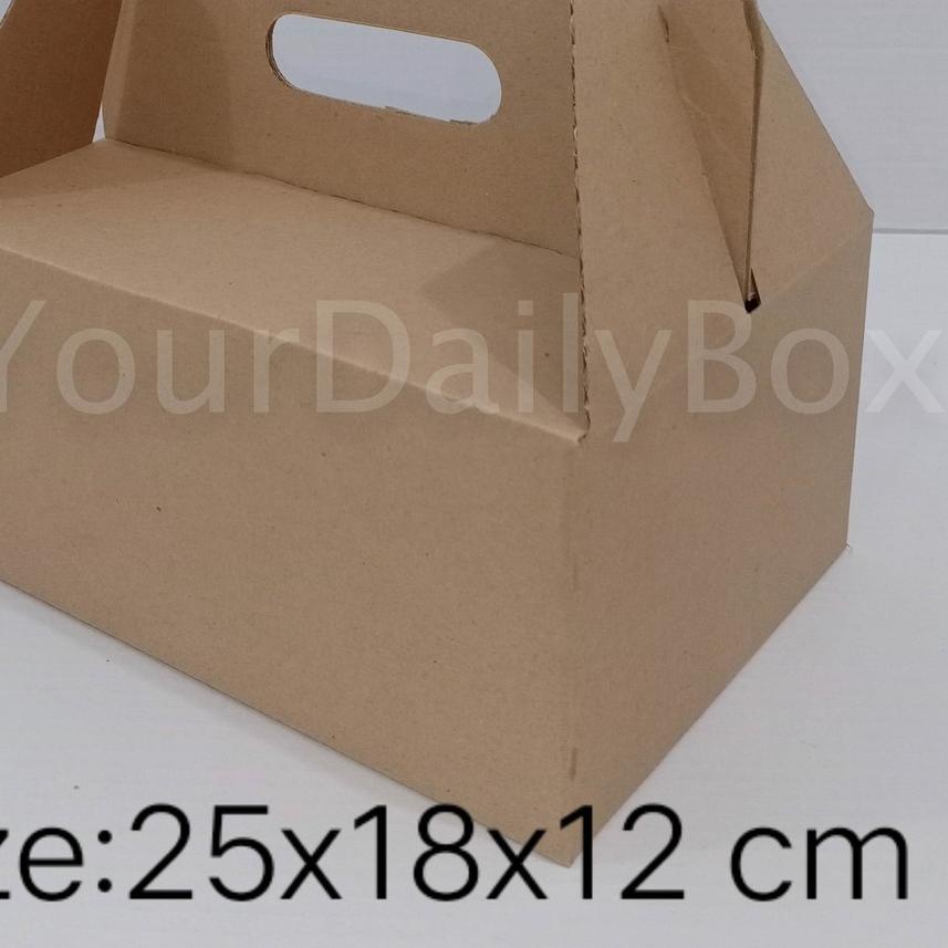 

☃ [isi 10 pcs] Dus Kue / packing kue / Gable Box uk 25x18x12 cm untuk Makanan / Kue ✵