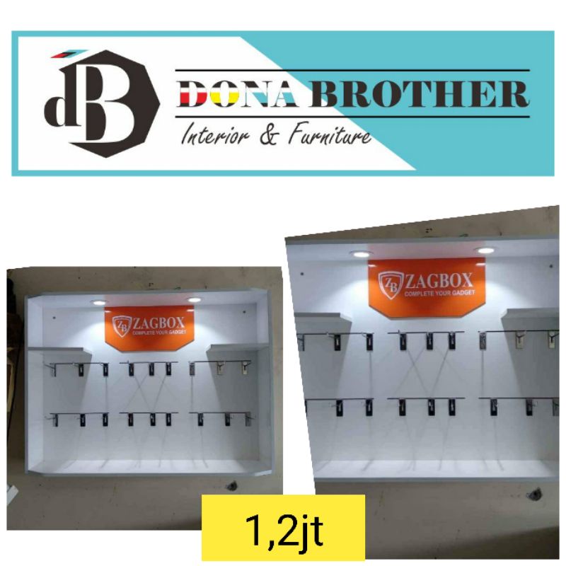 rak asesoris hp tempel dinding