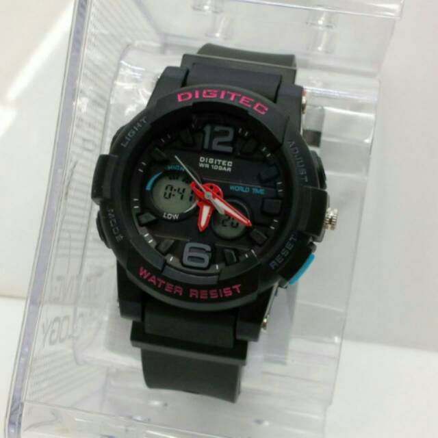 JAM TANGAN WANITA SPORT  DIGITEC DUAL TIME