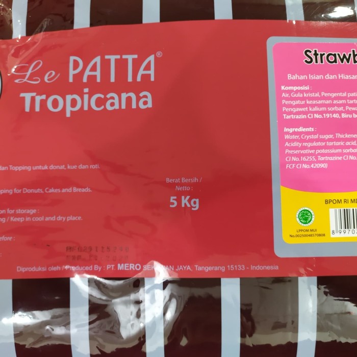 

Le Patta (selai) Strawberry 5kg