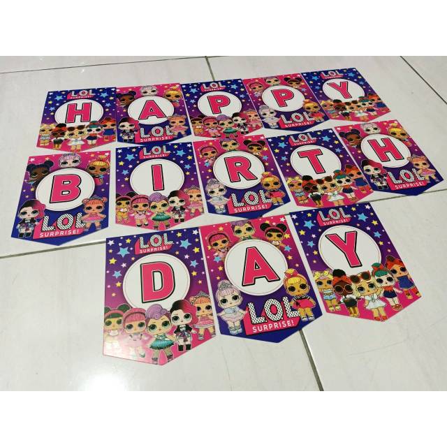 BANNER HAPPY BIRTHDAY REGULER BANNER ULANG TAHUN BANNER FLAG HAPPY BIRTHDAY