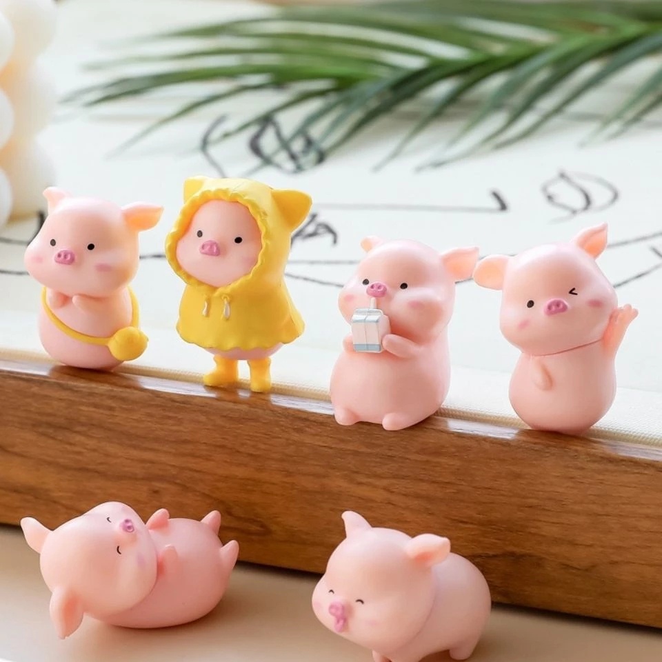 1pc Mainan Boneka Babi Lucu Untuk Dekorasi Meja