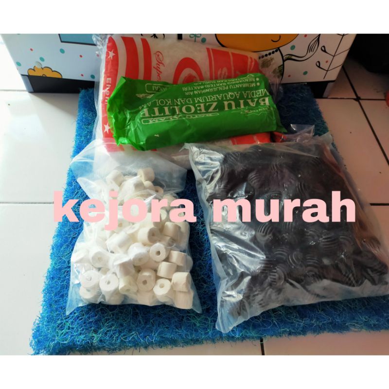 MEDIA FILTER KOLAM IKAN KOI JAPMAT BIOBAL BIORING TINGGAL PASANG /PAKET MEDIA FILTER LENGKAP
