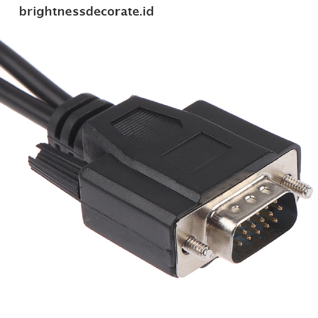 Kabel Adapter Splitter 15pin Vga Male Ke 2 Vga Svga Female Untuk Monitor