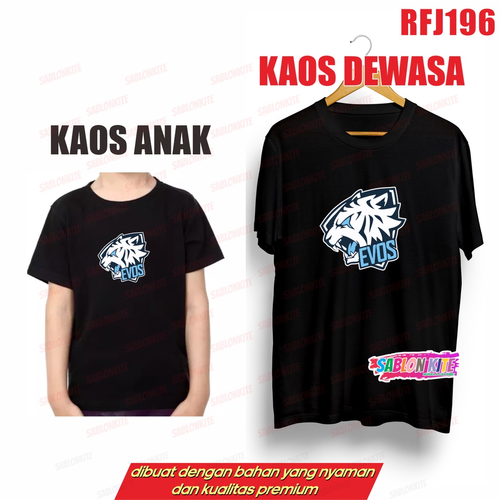 MURAH!!! KAOS GAME ANAK DEWASA RFJ196 E.V.O.S