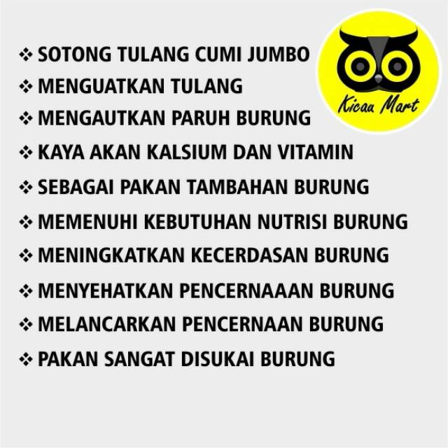 Tulang sotong mini dan jumbo super pakan burung