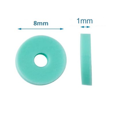 Manik Spacer Clay Polymer Lembut Warna-Warni Uk 8mm Harga/String