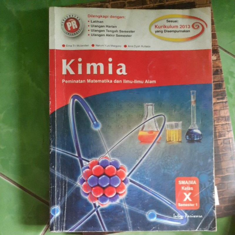 Buku Kimia Kelas 10 semester 1 Intan Pariwara