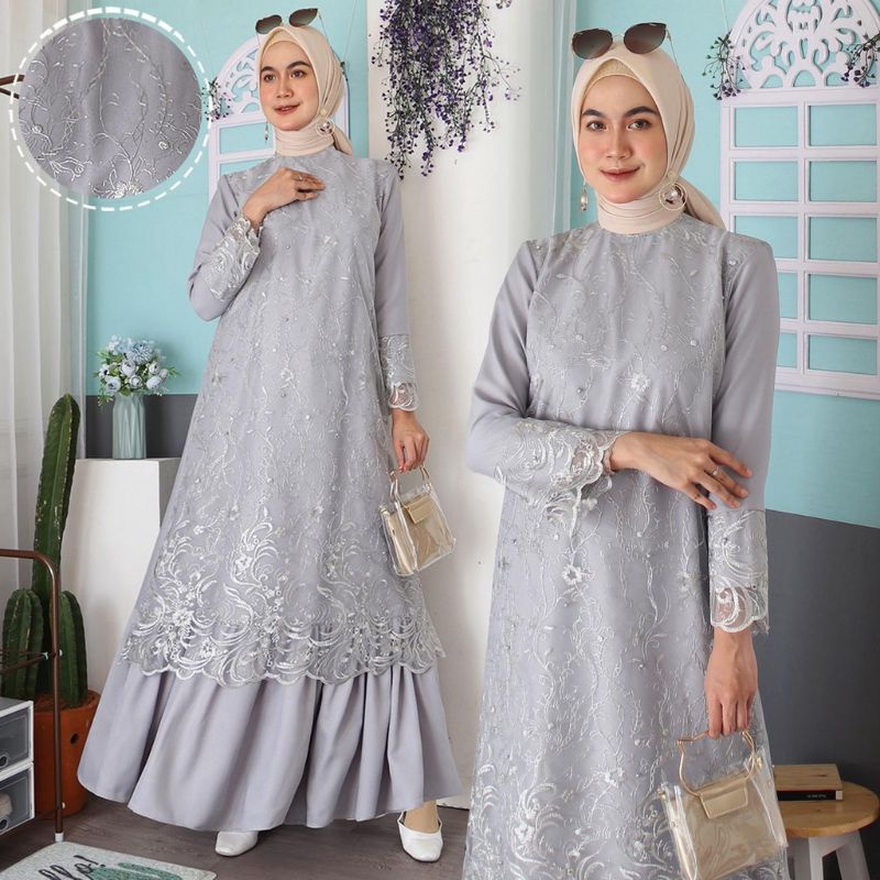 SALIMA dress muslim kondangan / baju pesta brukat / bridesmaids / lamaran busui