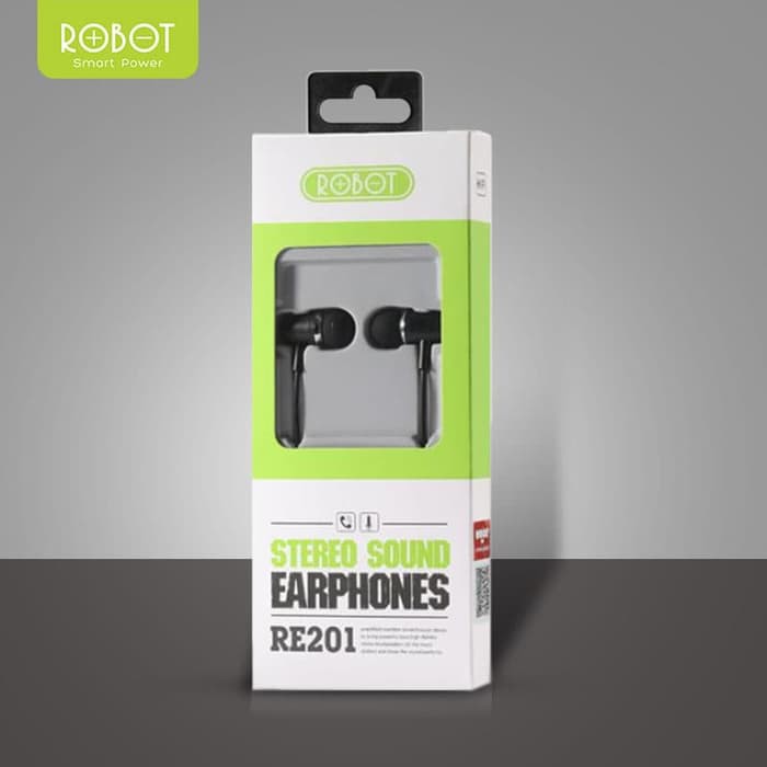 ROBOT Headset Earphone RE201 - Garansi Resmi 1 Tahun - Putih