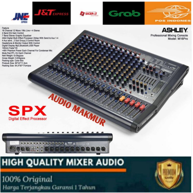Mixer Ashley M16 pro 16 Channel Original /M16 pro/Ashley 16Channel M16pro