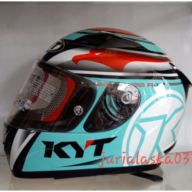 HELM KYT R10 AQUA BLUE  | FULL FACE  |SINGLE VISOR