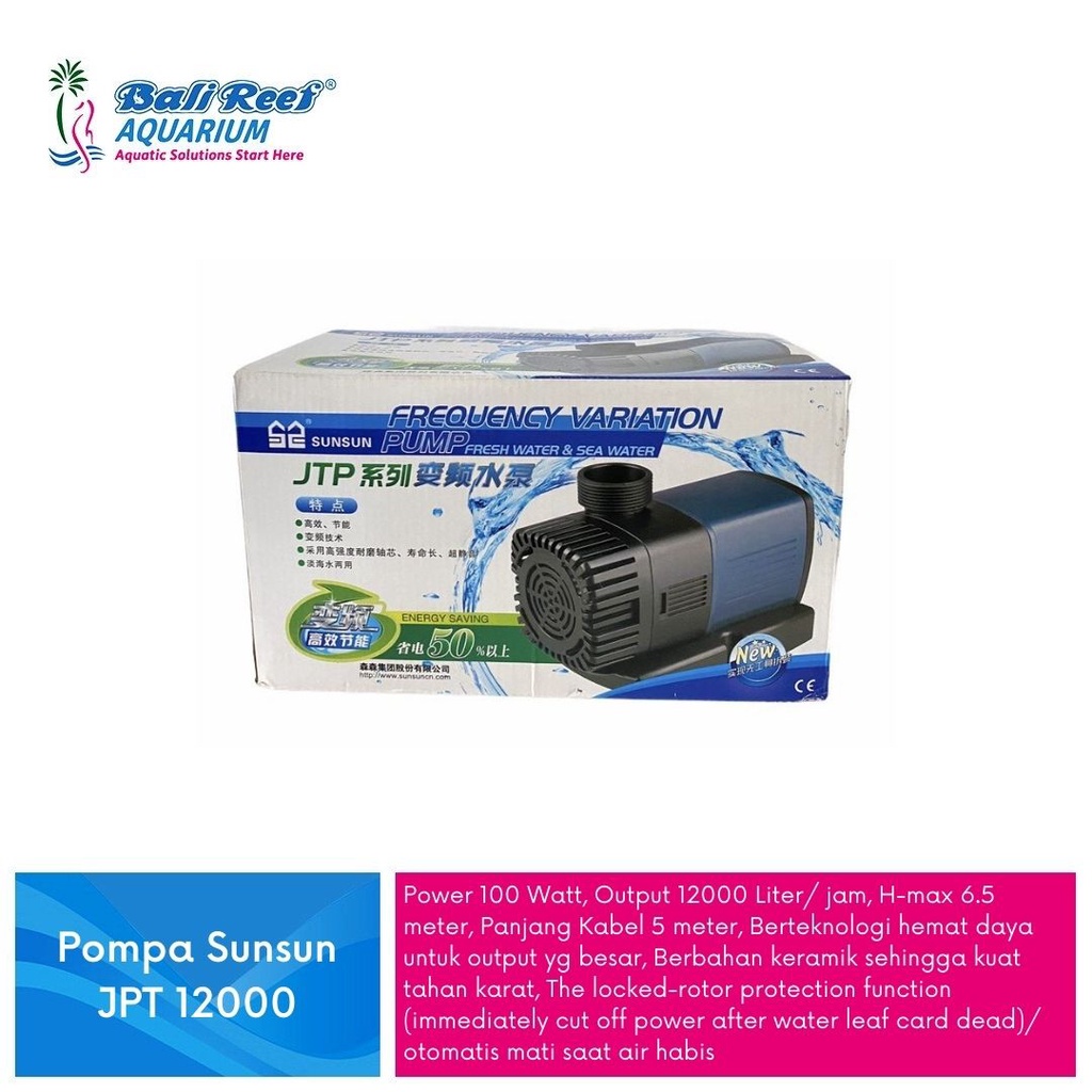 Sunsun Jtp 12000 Pompa Kolam Koi Low Watt
