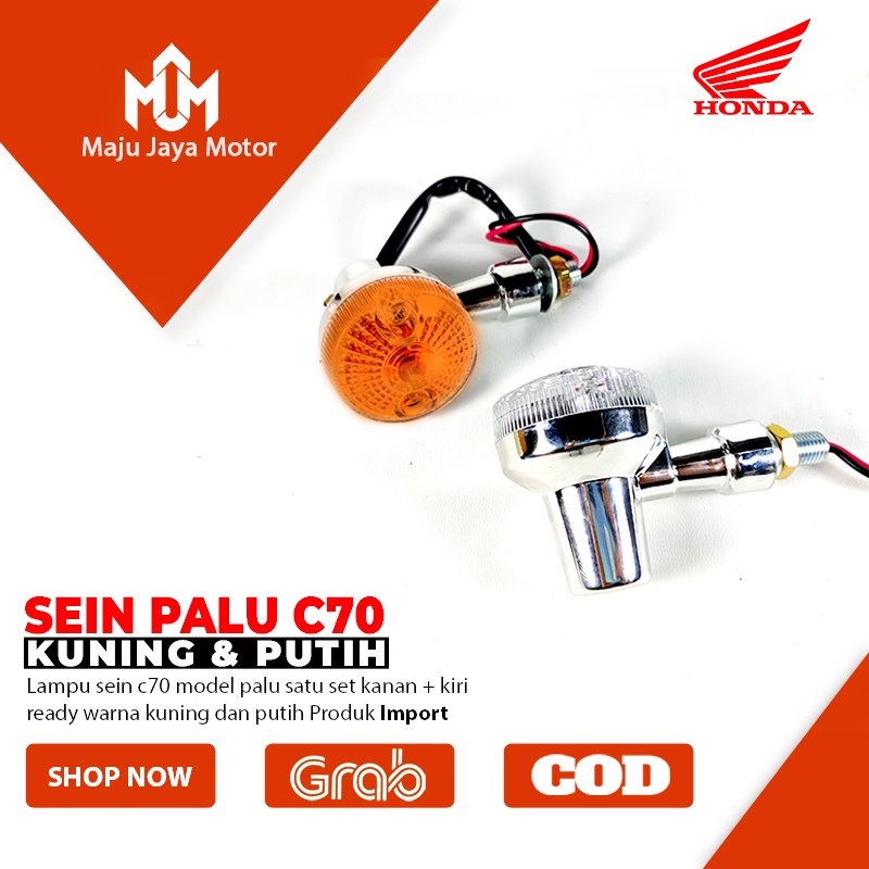 lampu sein sen reteng riting reting palu bulat c70 cb gl tiger megapro kaca bening dan kuning