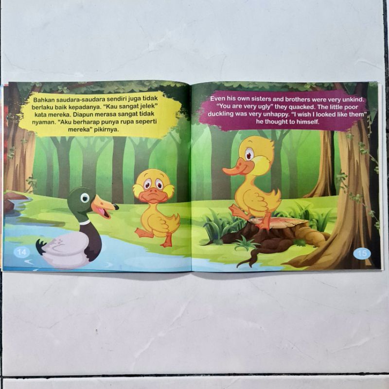 FULL COLOR BUKU CERITA ANAK BERGAMBAR - SERI FABEL INSPIRATIF - BILINGUAL INDONESIA INGGRIS