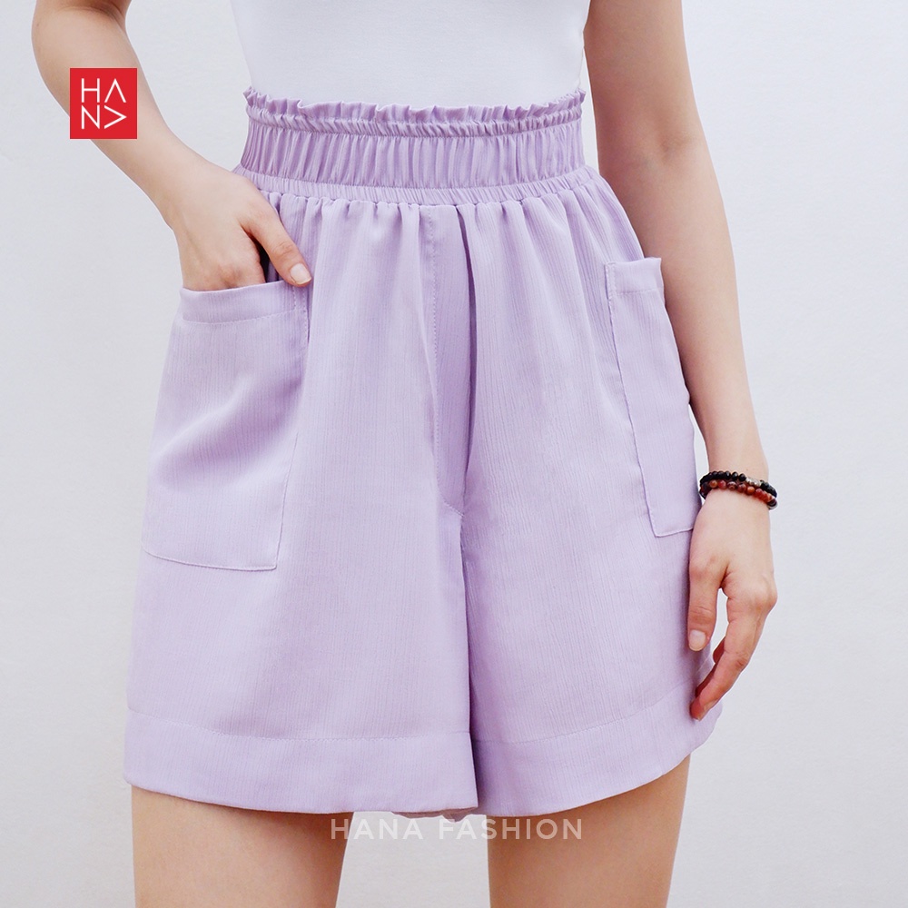 HanaFashion JKT - Youra Short Pants with Pocket Celana Pendek Wanita Murah - SP087