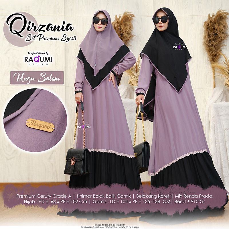 Qirzania Set Premium Syar'i Original Raqumi