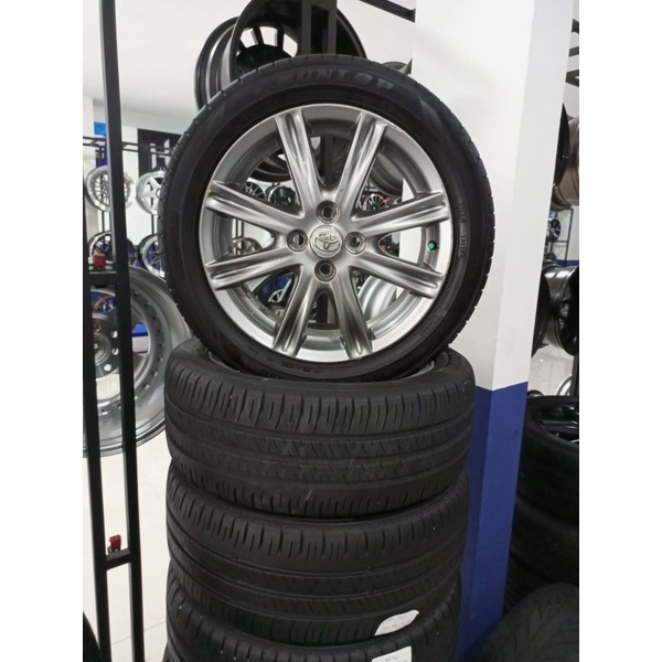 velg mobil bekas untuk yaris ring 16 lubang baut 4x100 plus ban kondisi 80%