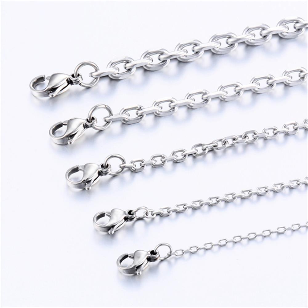 Lily Kalung Stainless Steel 1.3mm/1.6mm/2mm/3mm/4mm Warna Silver Punk Gothic Metal Collar