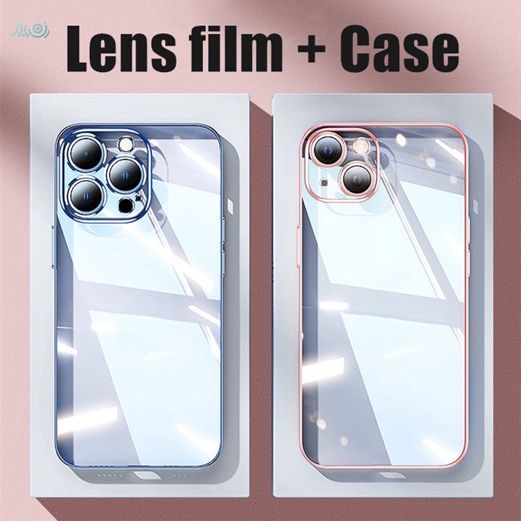 Soft case Transparan 6D plating Cover for iPhone 11 12 13 Pro MAX X XS MAX XR 7 8 Plus