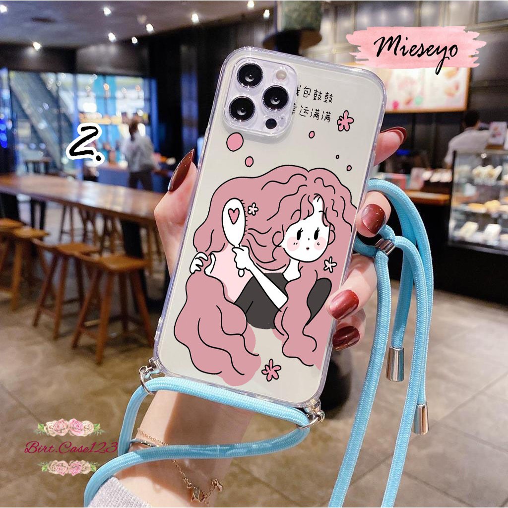 Softcase Slingcase Lanyard Bening MIESEYO Xiaomi Redmi Note 5a 6 7 8 9 10x Poco X3 M3 Pro BC4463