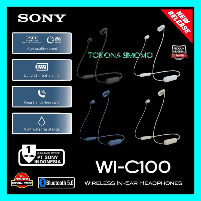 Sony WI C100 / Sony WI-C100 Wireless In-Ear Headphones with Microphone