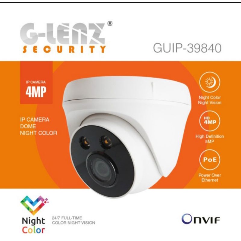 GLENZ CCTV INDOOR NIGHT COLOR TECH - CAMERA GUIP 39840 IPCAMERA 4MP