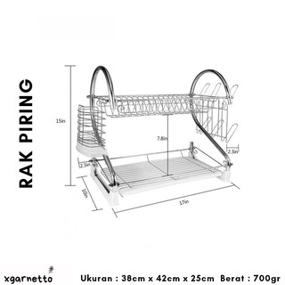  Rak  Piring  Stainless Minimalis  2 Susun Termurah Shopee 