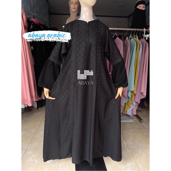 Abaya hitam arabic fursan saudi by fahimy niqob