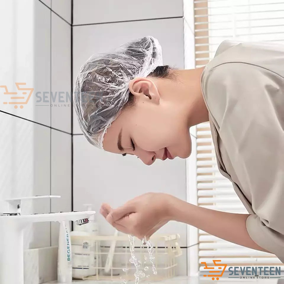 ALAT PENUTUP RAMBUT KEPALA MANDI PLASTIK PENUTUP KEPALA ANTI DEBU DISPOSABLE ANTI DUST COVER HAIR