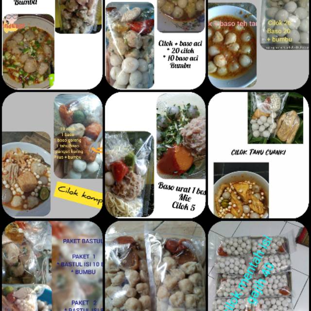 

1 paket 450 gram,,cilok gajih&baso aci isi 40 waw murah baget ,hom made khas tasik