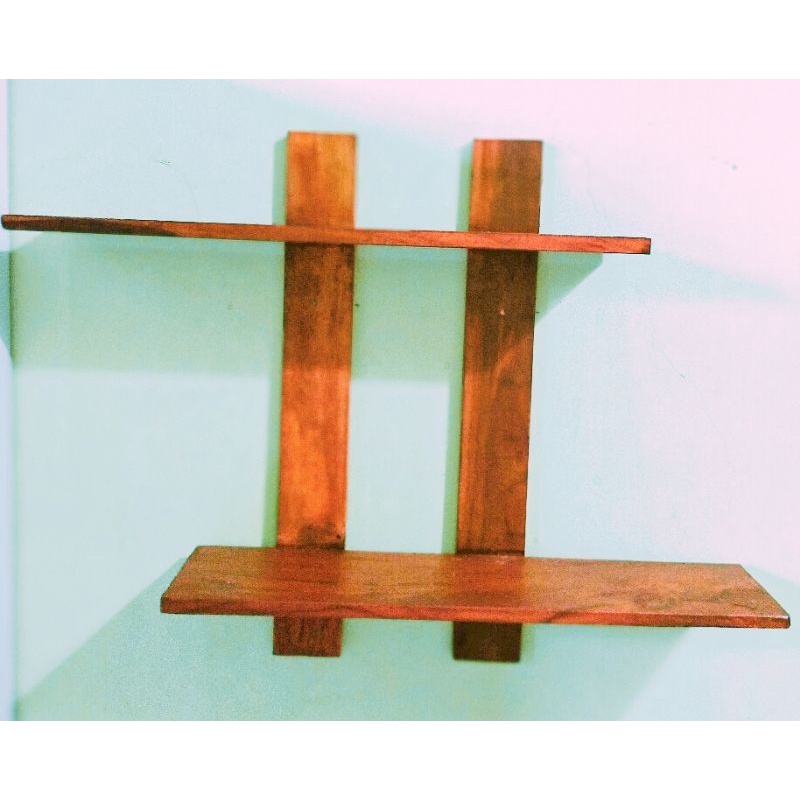 Rak dinding Kayu Jati / Rak make up / Rak serbaguna / Rak dinding Murah