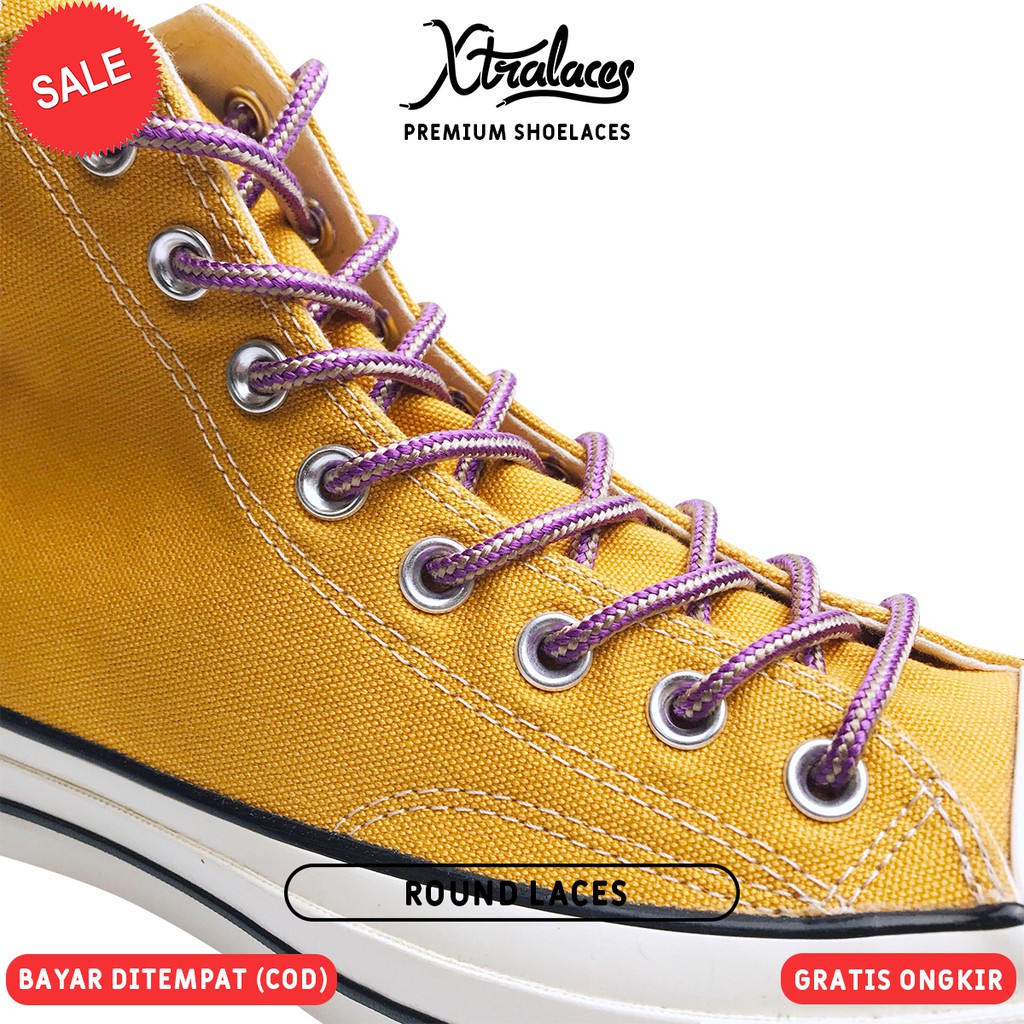 TALI SEPATU OUTDOOR BOOTS POLYESTER PURPLE/SAND | PREMIUM SHOELACES