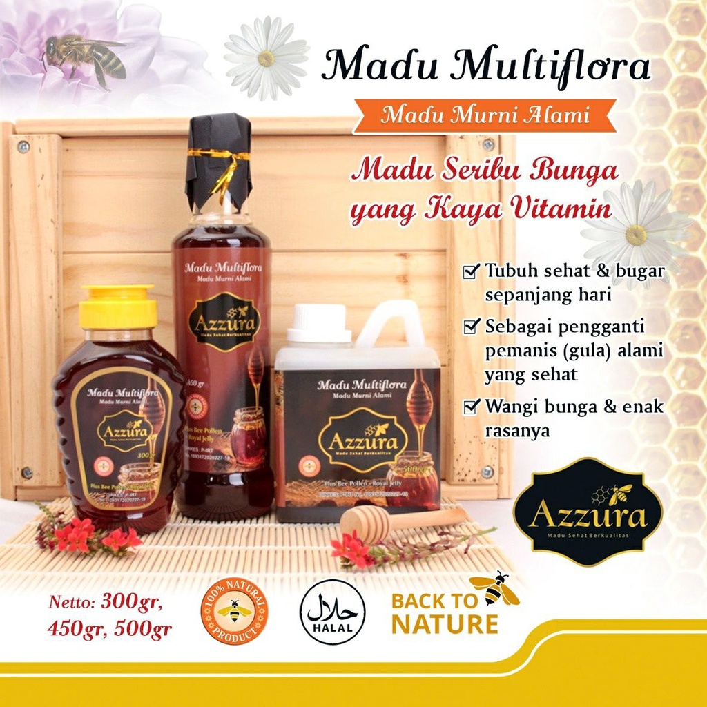 

MADU MURNI MULTIFLORA AZURRA, MADU MURNI ALAMI, UNTUK KESEHATAN & KEBUGARAN,PENGGANTI PEMANIS ALAMI YANG SEHAT