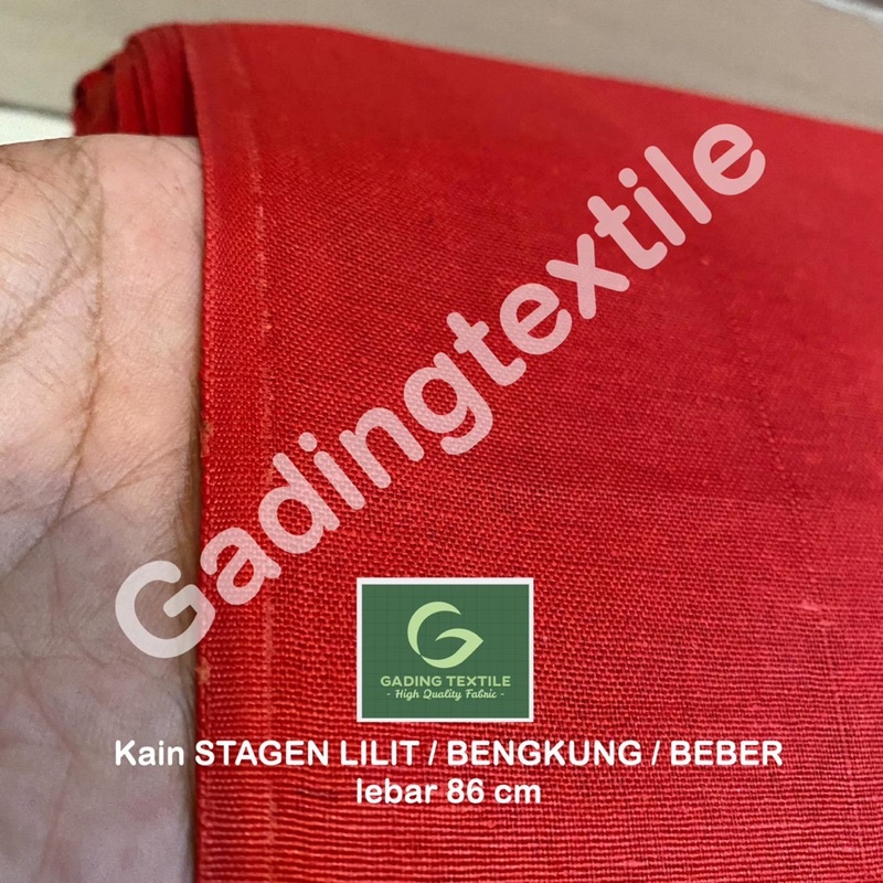 ( per 1 roll ) kain katun stagen lilit beber merah CAP IBU DAN ANAK gulungan gulung rollan lebar 86 cm bahan pelangsing pengecil bebat bengkung korset corset sabuk perut ibu pasca paska melahirkan menyusui kemben jawa sangjit sanjit dekorasi dekor imlek