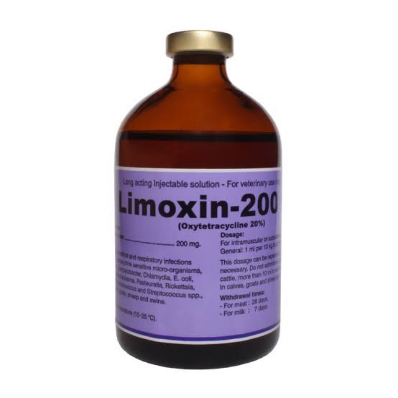 Limoxin 200 LA isi 100ml Antibiotik Sapi Kambing Babi ternak lainnya