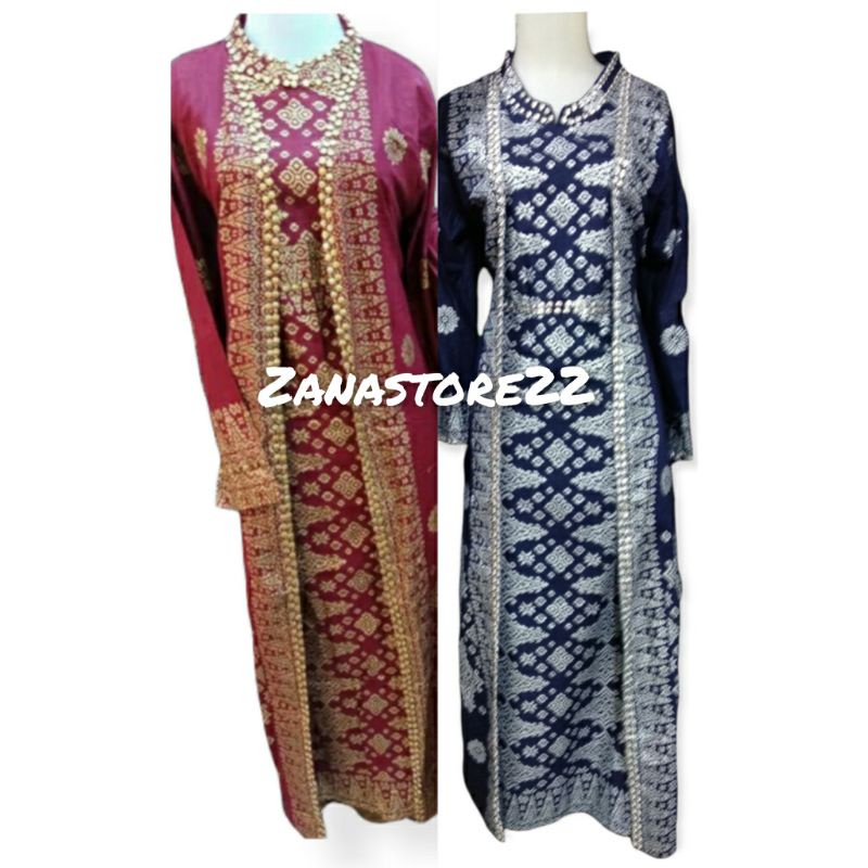Gamis Rompi Batik songket perada