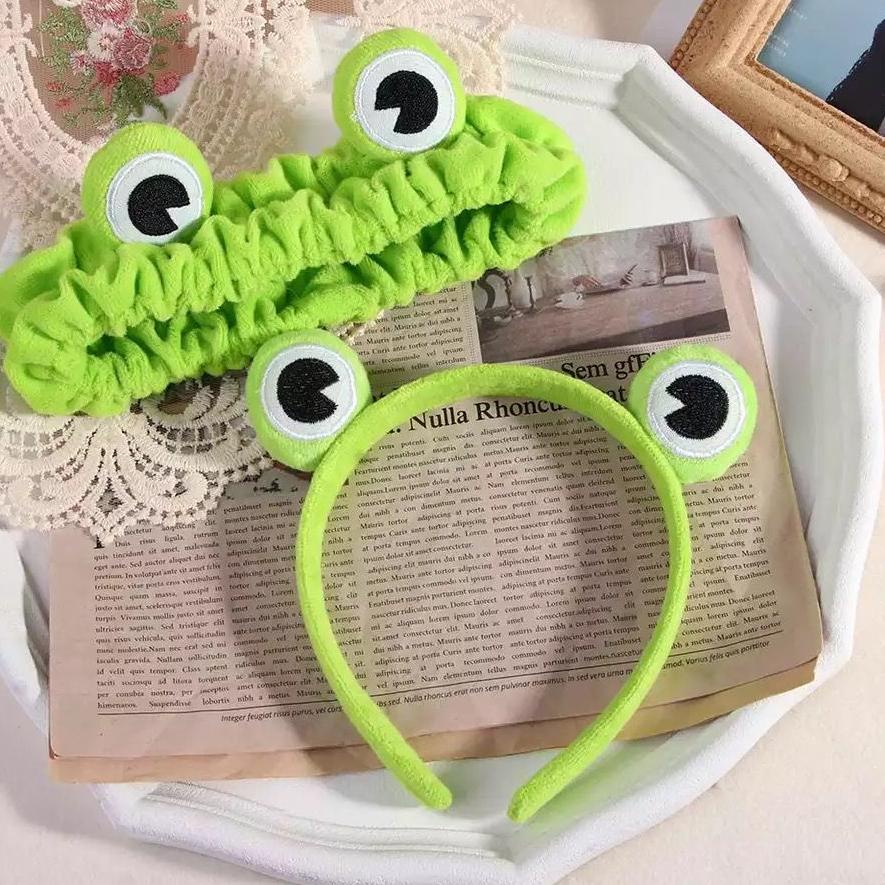 Buruan Beli Bando Rambut Motif Mata Katak BANDO TAEKOOK RUN BTS / Headband Frog Lucu / Bando Kodok B
