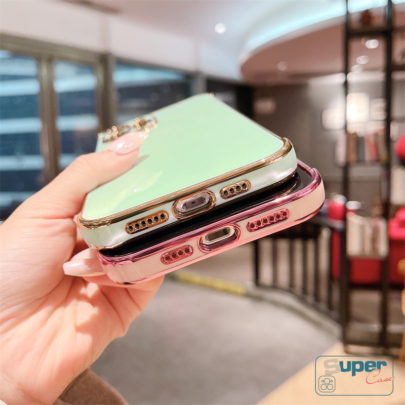 Soft Case Glitter Electroplate Anti Jatuh Untuk Oppo A96 A31 A92 A52 A93 A5 A9 2020 A53 A33 2020 A54 A73 A11 Reno 5 6 5F 4F A32