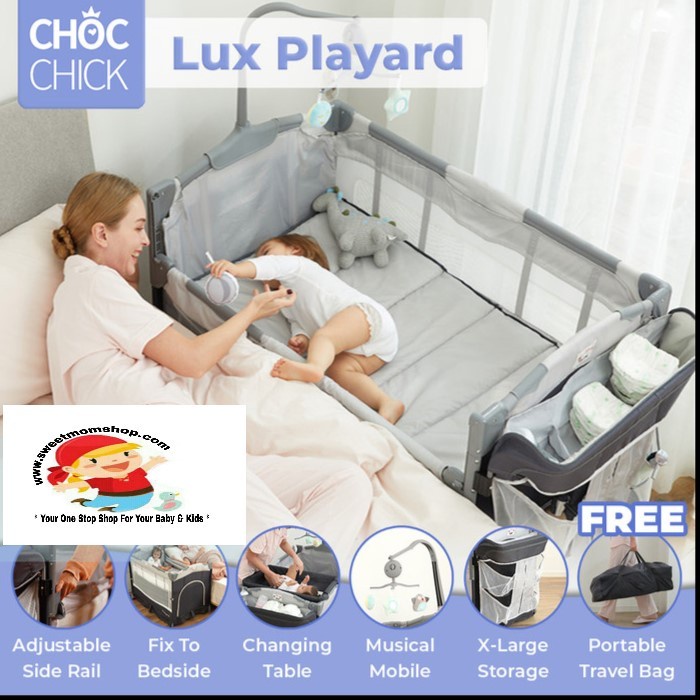 Choc Chick Co-Sleep Playard Changer Napper Baby Box Crib