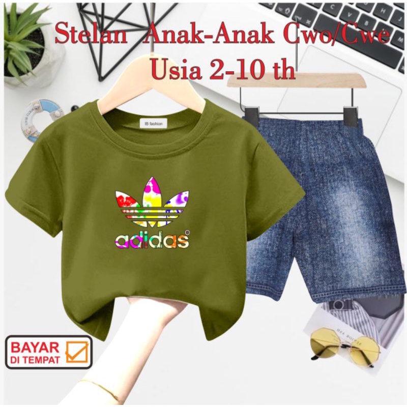 ((IB))SETELAN ANAK2 UNISEX SEMI JEANS/4D1D4S DIGITAL SABLON