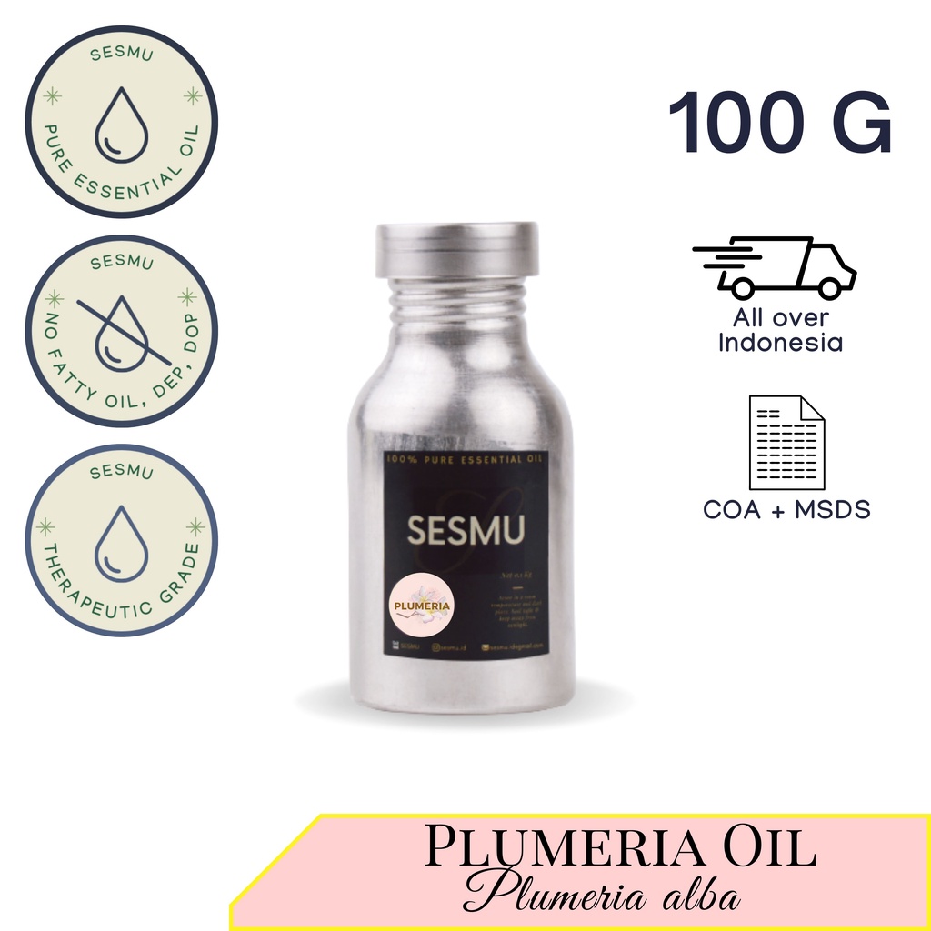 100 GR / 100 ML PLUMERIA (FRANGIPANI) 100% PURE ESSENTIAL OIL / MINYAK ATSIRI