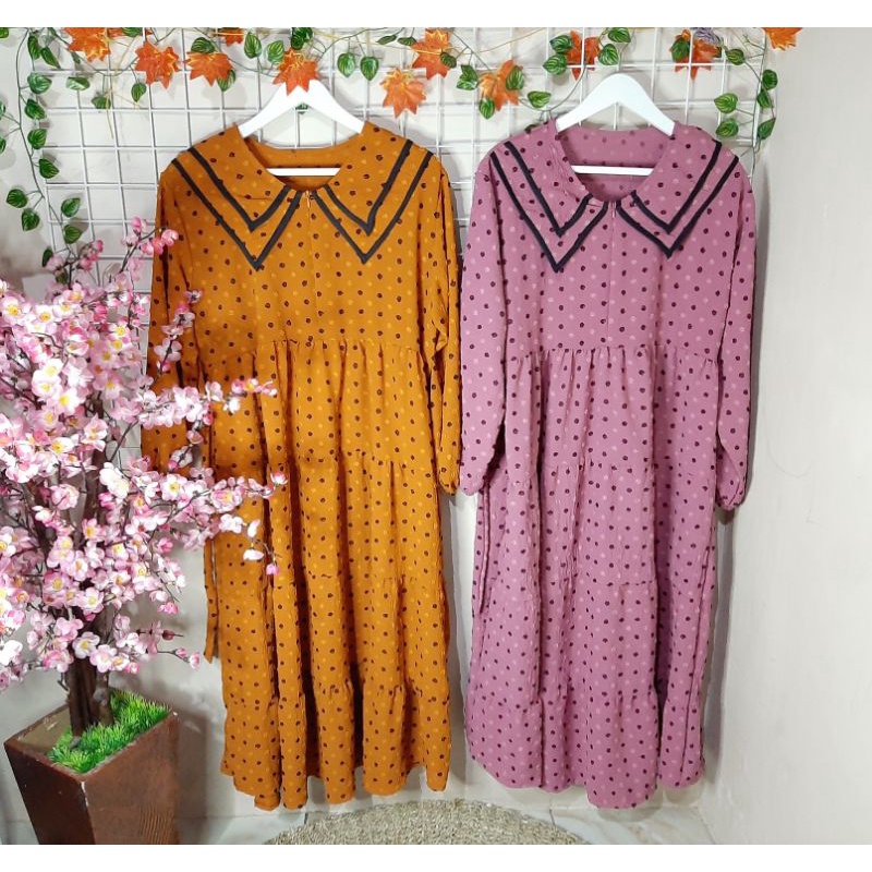 MIDI RUBIAH UNAGINI TWOTONE PREMIUM IMPORT || MIDI DRESS RUBIAH TWOTONE UMPAK IMPORT