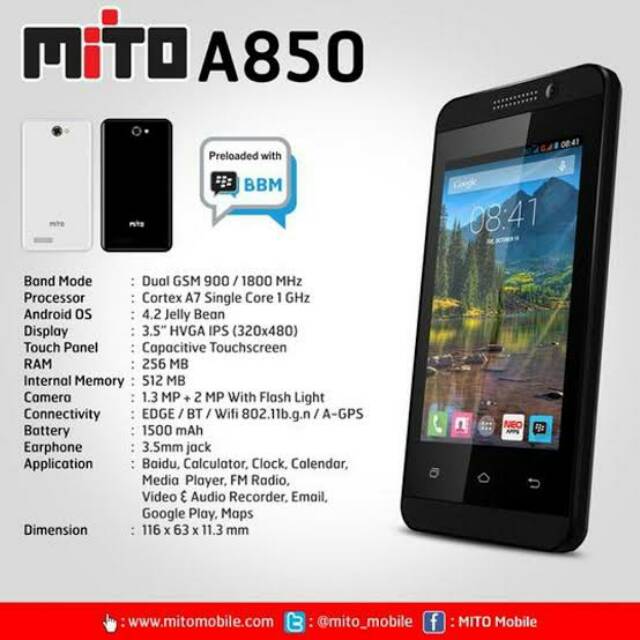 MITO A850 HP ANDROID MURAH