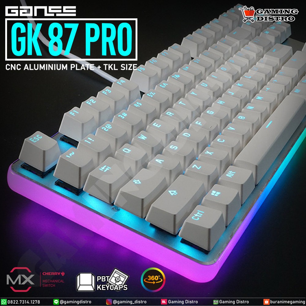 Ganss GK 87 PRO Mechanical Keyboard - Ganss GK87 PRO Underglow RGB