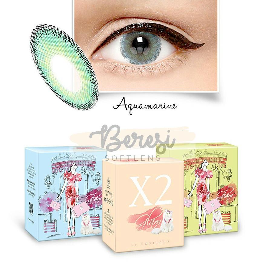 Paling Diminati.. SOFTLENS X2 GLAM /15 MM/ MINUS & NORMAL/ CITRINE/ AQUAMARINE/ TOURMALINE/SOFTLENS